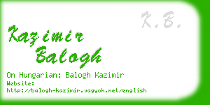kazimir balogh business card